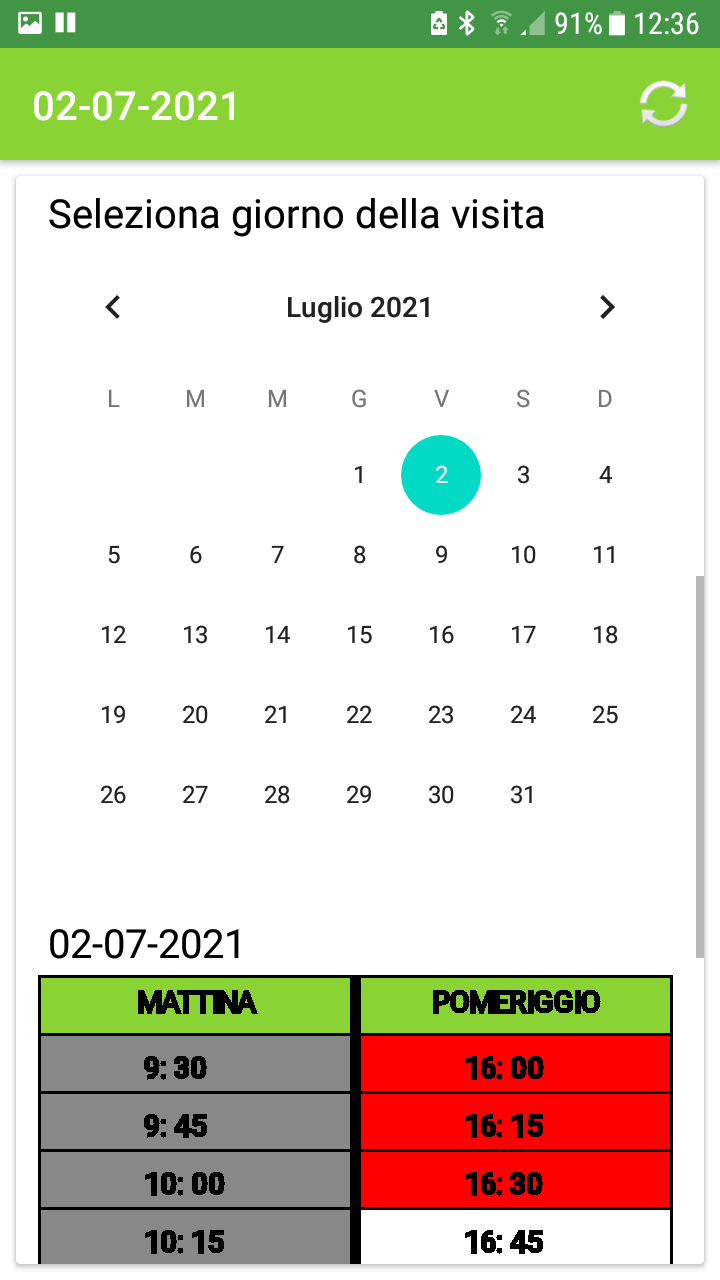 Seleziona giorno